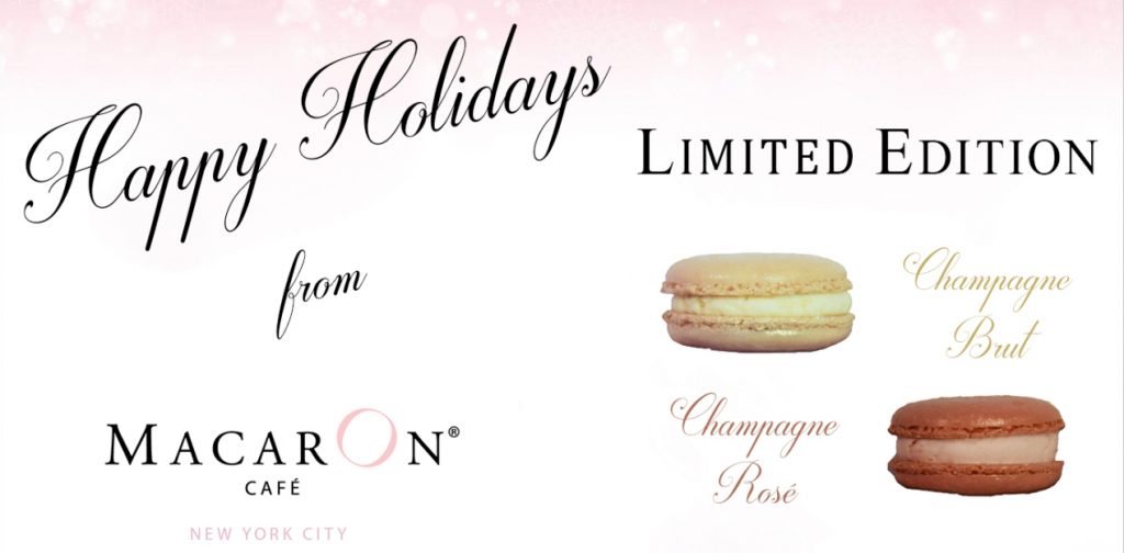 macaron holiday champagne flavors banner