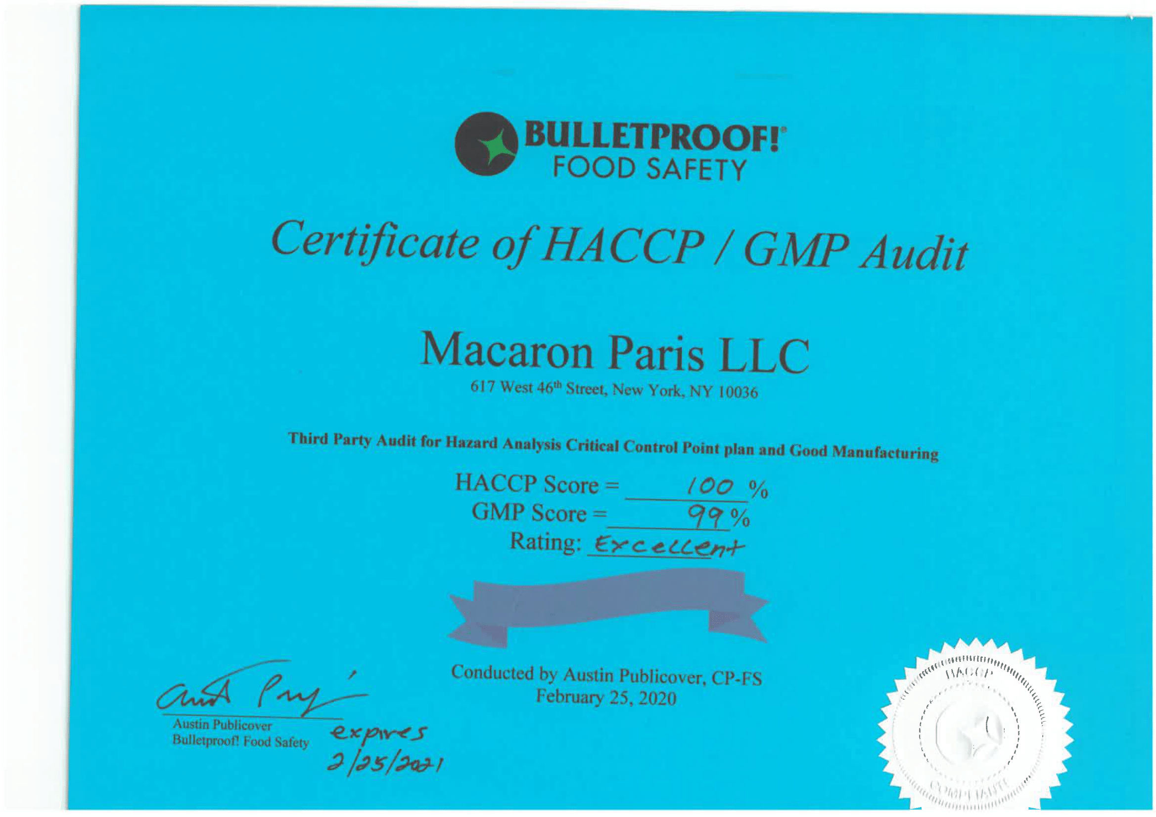Certification HACCP-1