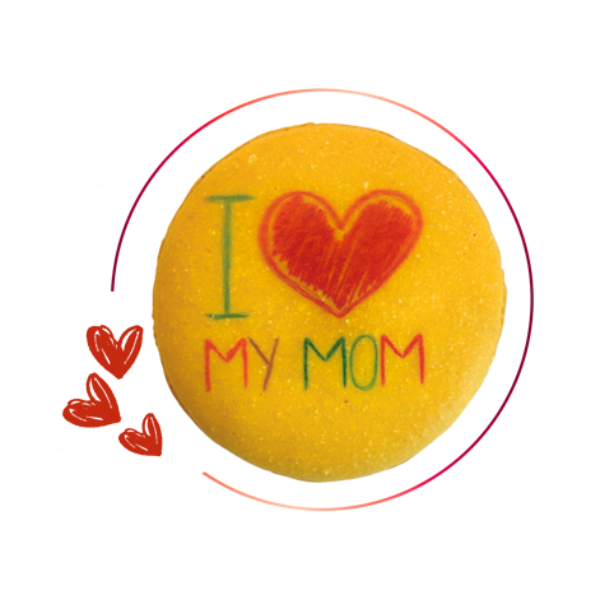 I heart My Mom Printed on Creme Brulée