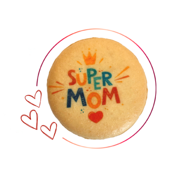 Super Mom Printed On Vanilla